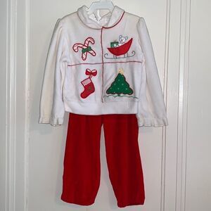 NWOT Vtg velour 2 pc Christmas outfit